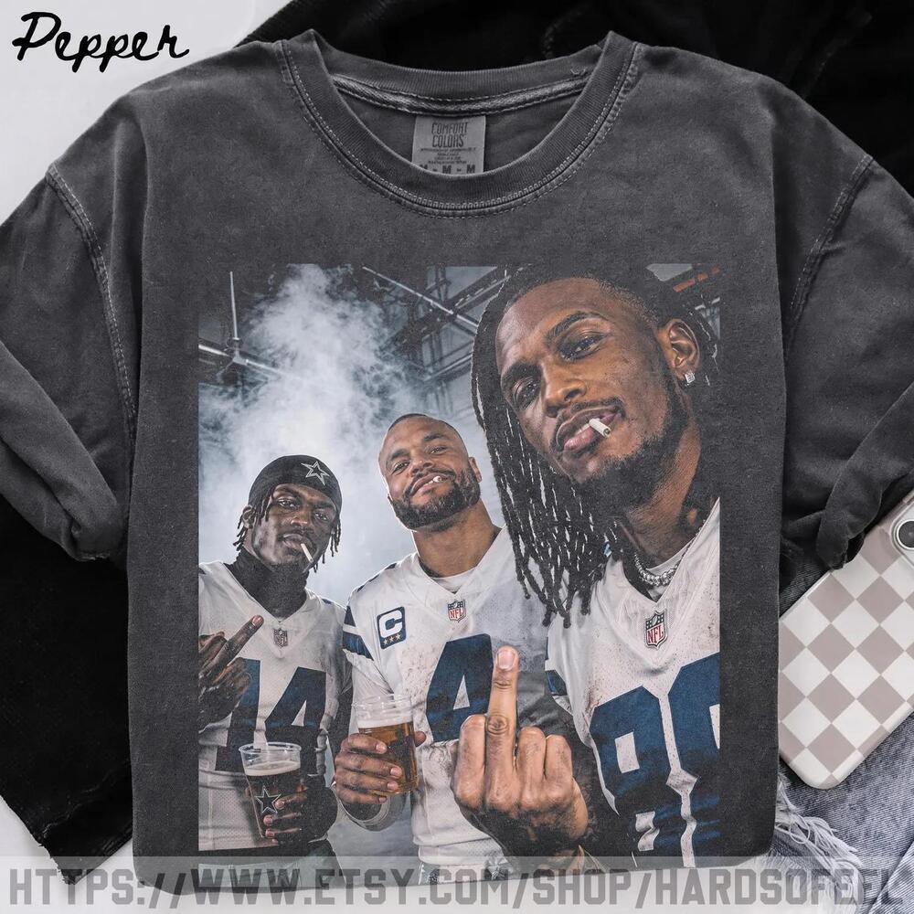 Lamb Prescott Dallas Football Retro 90s Bootleg Game Day Fan Tee
